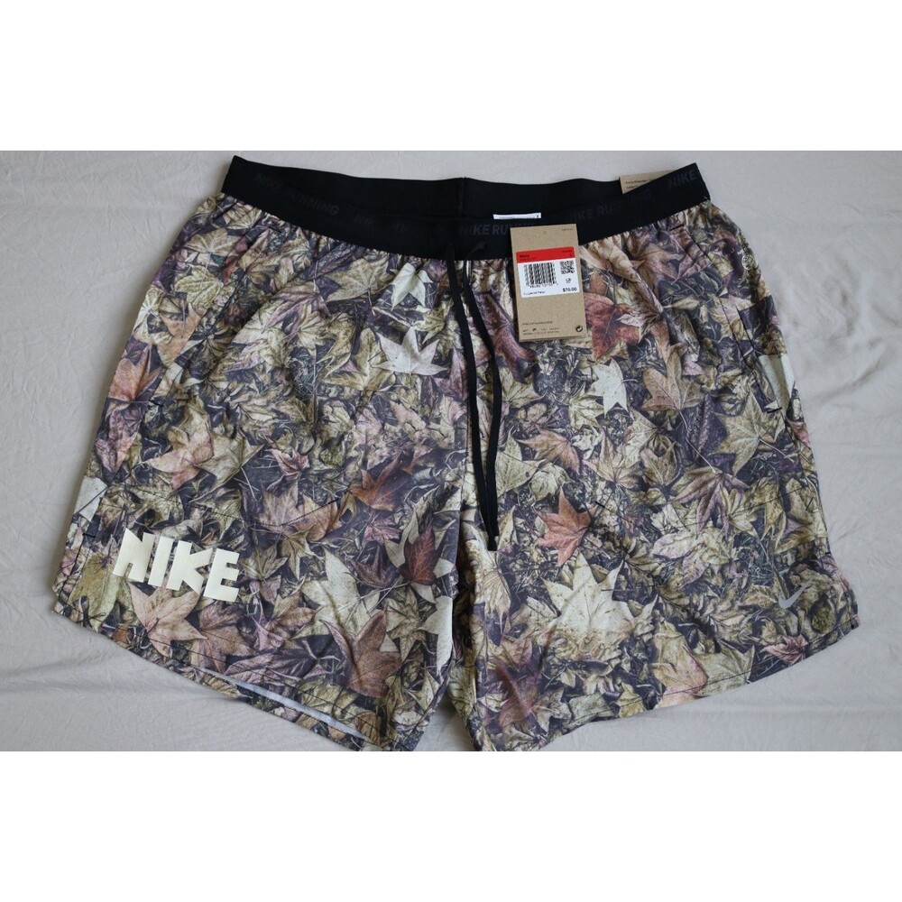 Nike Stride Dri-FIT 7" Running Shorts Mens L Camo Leaf Print NWT IH4512-011